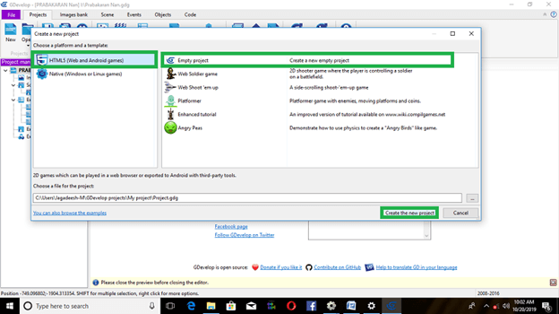 Adventure Car Race Using Native Platform In Gdevelop